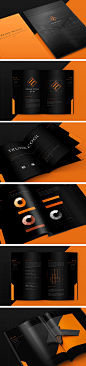 经典奢侈品橙黑风格品牌画册设计-橙库-古田路9号-品牌创意/版权保护平台