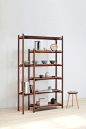 Y50 shelf in walnut by Lo Lat