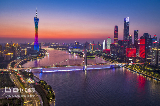 广东广州-小蛮腰-广州塔-珠江夜游