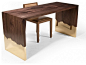 Dipped Desk - contemporary - desks - Hudson Furniture, Inc.