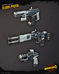 Borderlands 3: All Guns by Liquid Development, Liquid Development : High poly and game-res screenshots of all of the guns and attachments created by Liquid Development for Borderlands 3