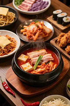 韩式料理组合韩国餐饮