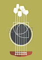Conceptual creative illustration with acoustic guitar hole and wine glasses as the strings