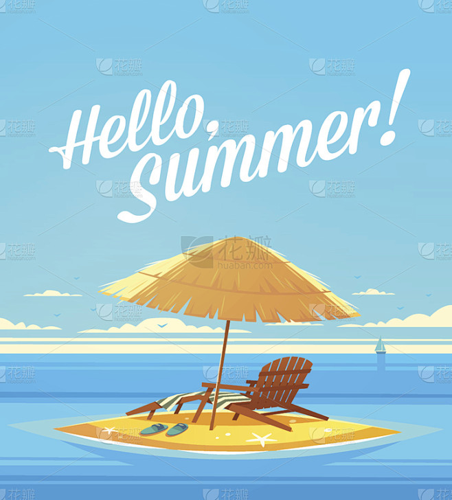 夏天,海滩,旅游目的地,背景,沙滩派对,...