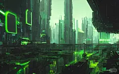 AI绘画｜赛博朋克风格终极城市壁纸