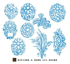 花卉线稿  - 源文件下载【酷图网】花卉,欧式花卉,花卉简笔画,花卉图案,花朵,欧式花纹,装饰花纹,边框,花边,eps,ai,矢量