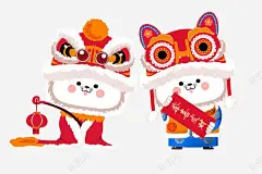 双猫拜年 免费下载 页面网页 平面电商 创意素材