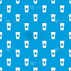 式样,咖啡,蓝色,一次性杯子,几何形状,白色,褐色,塑胶,一次性物品,重复