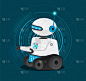 Smart scifi robot with artificial intelligence. Sc