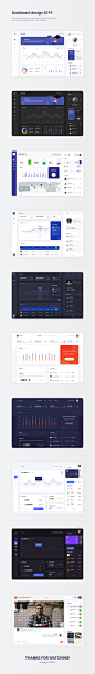 Dashboard design 2019 : Hey, here is small part of my work for 2019, hope you enjoy it!