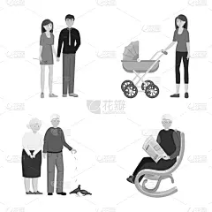 肖像,标志,人的脸部,丈夫,家庭,妻子,母亲,婴儿车,设计,爱