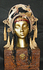 Fantasy Antique metallic Embroidered Dragon Queen by MIMSYCROWNS, $350.00