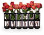 Tube Hinged Vases, Black, Set of 6 contemporary-vases