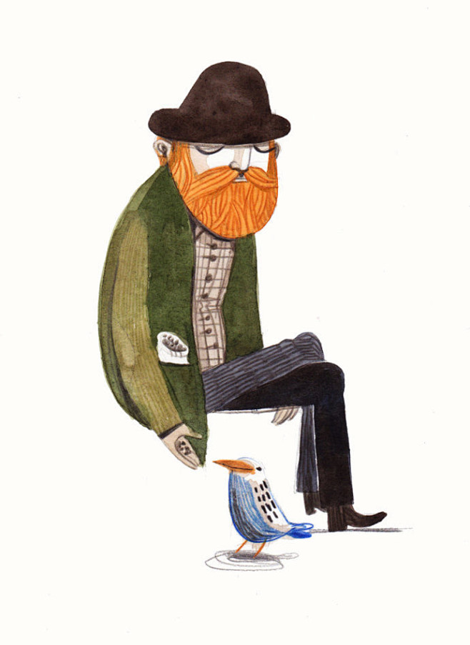 插了个画澳大利亚插画师felicitasala的人物画喜欢这个系列的配色67