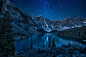 Photograph Moraine Lake at night by Andrey Popov on 500px