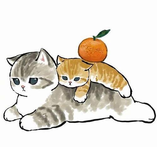 豹纹猫插画_百度图片搜索