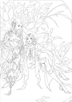 《【正版预售赠线稿海报+涂色海报】间花寻影古戈力手绘线稿填色集 扫花寻径作者 古戈力/绘 古风线搞涂色书 知音漫客》 【简介_书评_在线阅读】 - 当当 - 时光万殊图书专营店