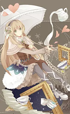 创意美图， 每一张都能打动你心，，少女，动漫插画， 温暖舒适的手绘插画，非美不爱，色彩淡雅唯美插画人物手绘上色