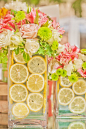 pink lemonade centerpiece