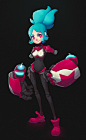 SIGNA, Alexis Rives : Finally here's SIGNA our little main character, she is strong and powerful because of her big gloves detached from her body.

It was a real pleasure to work on this character. 

Hope you like it =)

You can check the final version in