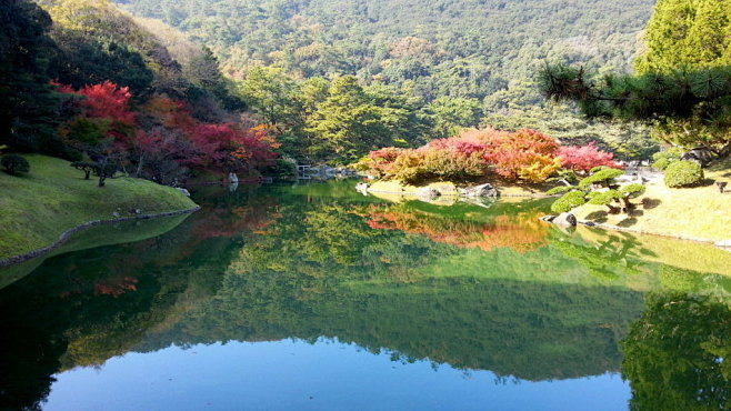 日本四国香川县高松市郊——栗林公园