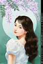 手绘美女