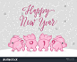 Sketching New year 2019 illustration, pig. Hand drawn logo, emblem, symbol of year, Christmas