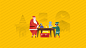 santa-and-elf-making-toys-ui-banner-preview #人物# #扁平# 采集@GrayKam