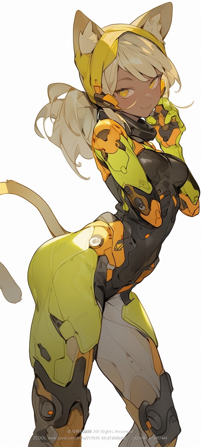 猫娘_AI绘画_Midjourney_萌...