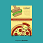 Plantilla de folleto de pizzeria