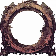 圆形复古边框素材图