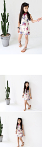 ilovej正品童装韩国代购2014夏女童印染玫瑰连衣裙016001000634-淘宝网