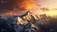 山峰山脉雪山自然风景景观