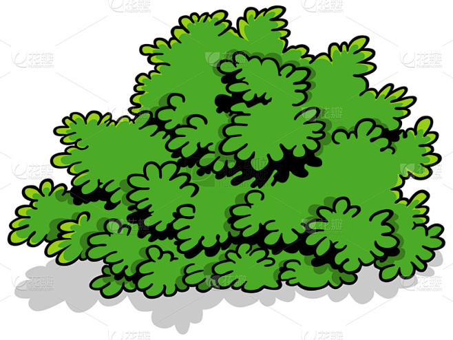 绿色,灌木,卡通,自然,矢量,植物,图像,植物群,枝,树