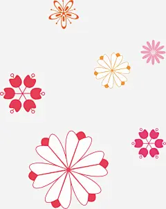 花朵漂浮矢量图免抠素材_新图网 https://ixintu.com AI 漂浮 红色 线条 背景 花朵 矢量图