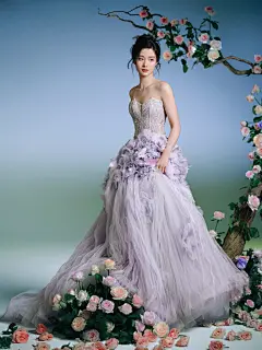 卢昱晓 浪漫紫纱裙 (2)