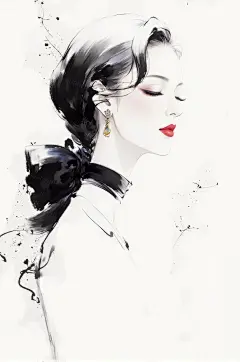 时尚插画、优雅女人、气质女人、时尚插画 - 小红书