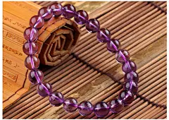 【石玥珠宝7-8mm紫水晶手链 水晶手串带证书】石玥珠宝 7-8mm紫水晶手链 水晶手串带证书【行情 报价 价格 评测】-京东