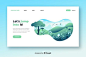 Flat nature landing page template Free V... | Free Vector #Freepik #freevector #business #tree #template #leaf