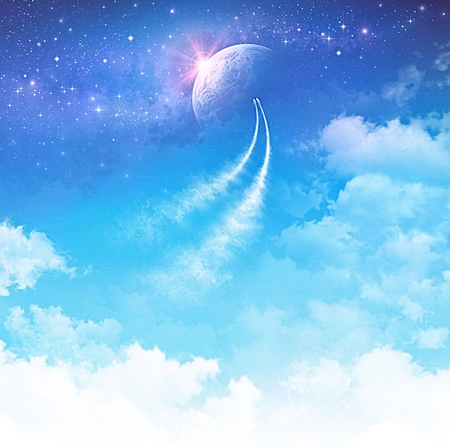 蓝天星空背景素材