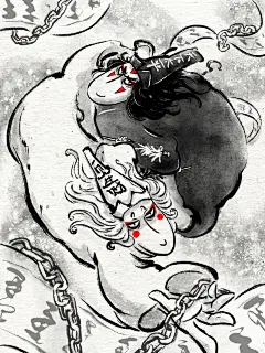 插画|打工人的地府之旅，要爱惜身体哟_老咖喱LeaX__插画师作品_涂鸦王国gracg.com