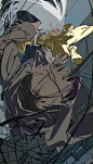 07さん、こんにちは。... by 07 | Skeb : 07さん、こんにちは。前回のリクエストは本当にありがとうございました！今回はもう一組のOCを描いていただけませんか？本当にありがたいことです

男
自分の中の正義に固執し、拳銃を武器とする警察官。いつも他人には冷たい顔をしている。

女
警察になりすましたハッカーで、男を監視し、任務中に必要なら殺すことを目的とする男の相棒。邪神に誘惑され、禁断の魔力を手に入れたが、その魔力は自分を苦しめる。

とにかく、いろいろあって二人はカップルになりました。