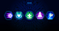 These are the current Rune Icons from the game, they allow the Player to use different abilities.