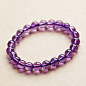 天然极品巴西紫水晶手链8MM 优雅紫罗兰色 女士手链