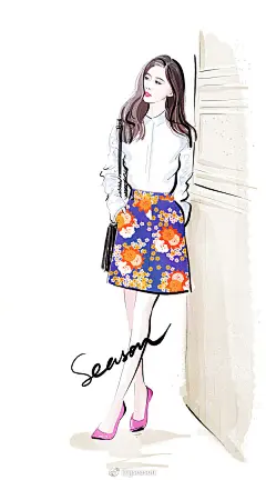 #jjseason时尚插画# -----    Happy birthday to 温婉古典、甜美优雅@刘诗诗 #刘诗诗0310生日快乐# ​​​​