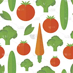 无缝模式与蔬菜。向量的背景