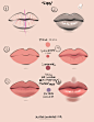 Lips tutorial by ~Klatte on deviantART ✤ || CHARACTER DESIGN REFERENCES | キャラクターデザイン • Find more at https://www.facebook.com/CharacterDesignReferences if you're looking for: #lineart #art #character #design #animation #draw #boca #reference #anatomy #embo