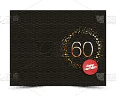 周年纪念,模板,华丽的,60岁到65岁,贺卡,生日,50年节,红色,请柬,问候
