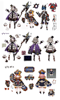 手游项目《Project C》(已取消开发) 部分角色设定概念，by. YOMI  游戏实机画面预览戳 OChan筱 ​​​​