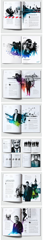 wates group - 2010 annual report | Love this use of white space, grayscale images and splashes of color.: 